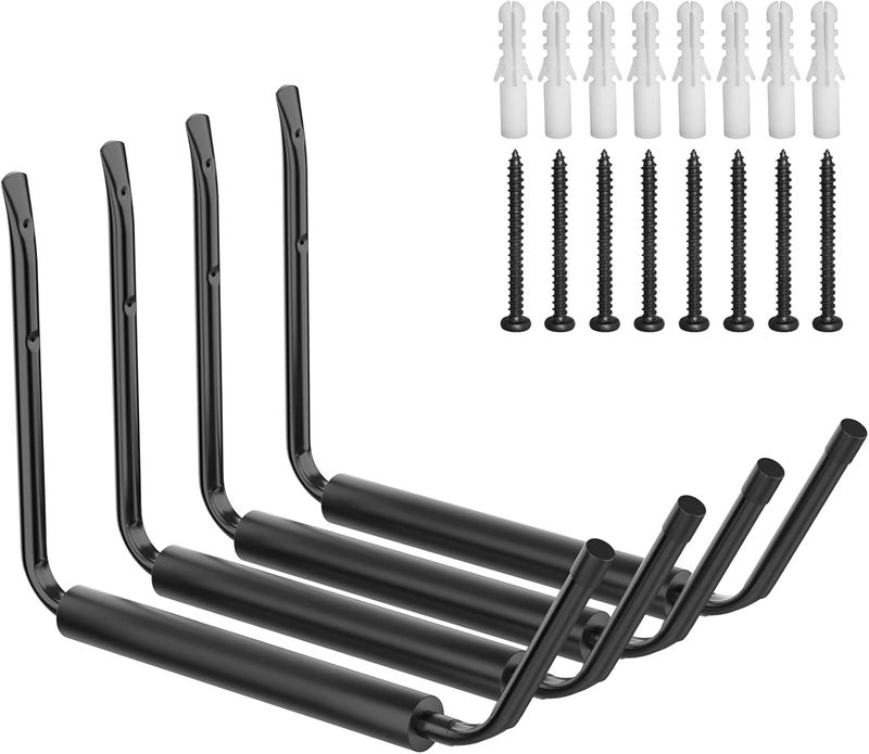 WALMANN Lightweight Kayak Storage Rack, Wall Mount Kayak Hooks for Garage Utility Storage Hangers for Canoe, Surfboard, Skiis, Snowboard, Paddle Board, Ladders - Image 5